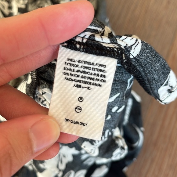 Free People Boho Feminine Ruffle Mini Skirt Black White Floral Coquette Summer - Picture 10 of 10